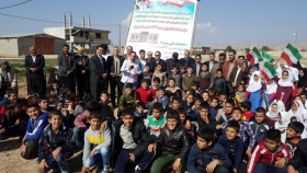 کلنگ زنی دبستان سه کلاسه روستای بانرحمان با مشارکت 500 میلیون تومانی موسسه خیریه نیک گامان